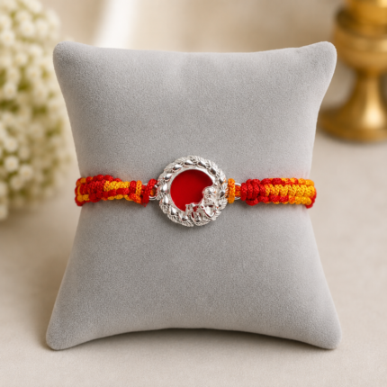 Pure Silver Bal Krishna Designer Rakhi