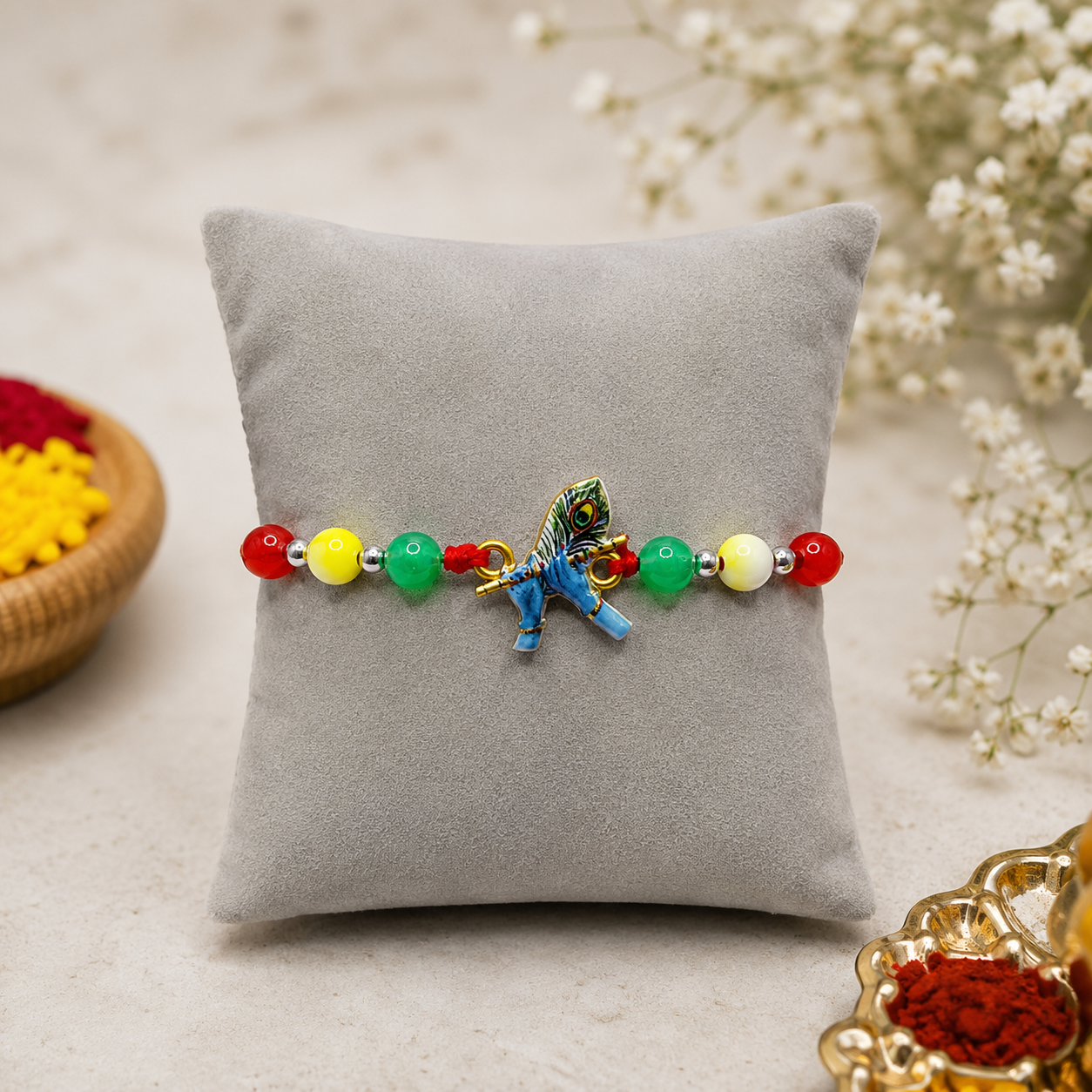 ChatGPT Image Jul 22, 2026, 11_03_05 AM Kids Pure Silver Krishna Flute Rakhi