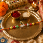Kids Pure Silver Radhe Krishna Rakhi