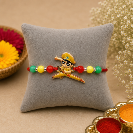 Kids Pure Silver Police Officer Rakhi