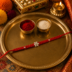 Pure Silver Minimalist Beaded Rakhi