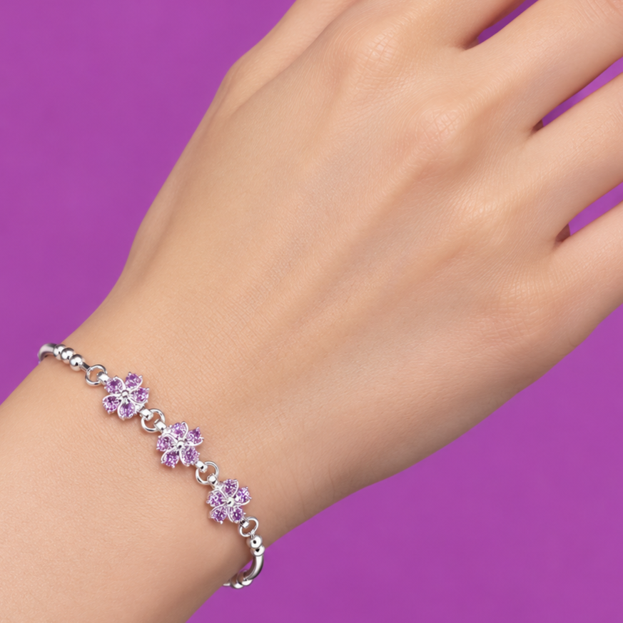 ChatGPT Image Jul 26, 2026, 01_17_06 PM Pure Silver Pink Butterfly Bracelet for Women | Elegant Crystal Butterfly Ladies Bracelet