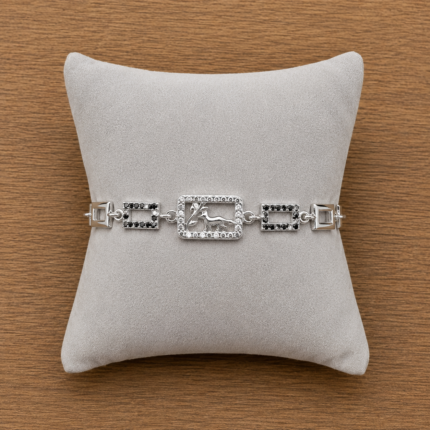 Pure Silver Deer Charm Bracelet for Women | Elegant Ladies Stag Design Bracelet
