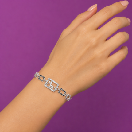 Pure Silver Deer Charm Bracelet for Women | Elegant Ladies Stag Design Bracelet