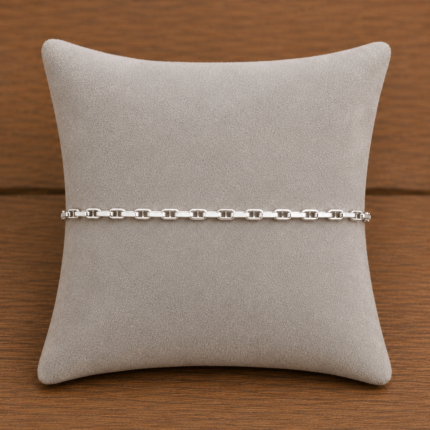 Pure Silver Link Chain Bracelet for Women | Elegant Minimalist Ladies Silver Bracelet