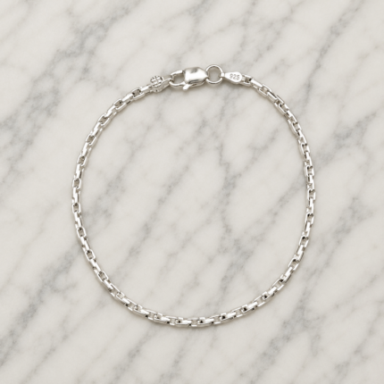 Pure Silver Link Chain Bracelet for Women | Elegant Minimalist Ladies Silver Bracelet