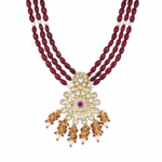 Elegant Silver Kundan Floral Pendant with Pearl Tassels | Handcrafted Traditional Ethnic Pendant