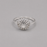 Pure Silver Crown Ring with CZ Stones for Women | Elegant Royal Finger Ring