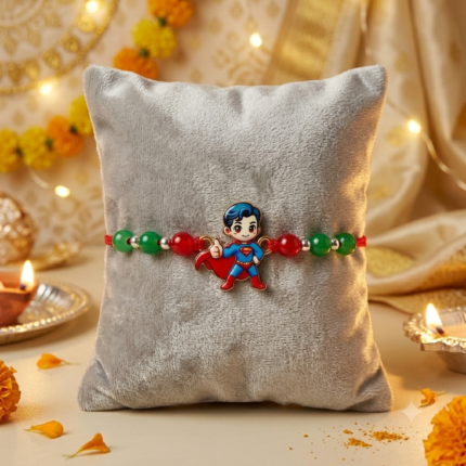 Kids Pure Silver Superman Rakhi