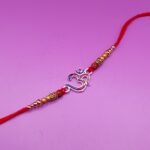 Pure Silver Om Designer Rakhi