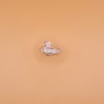 Pure Silver Floral CZ Ring with Pink Stones for Women | Elegant Flower Finger Ring