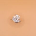 Pure Silver Flower Watering Can CZ Ring for Women | Nature-Inspired Designer Ring