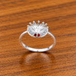 Pure Silver Crown Ring with CZ Stones for Women | Elegant Royal Finger Ring