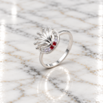 Pure Silver Crown Ring with CZ Stones for Women | Elegant Royal Finger Ring