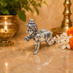 Pure Silver Bal Krishna Murti – Exquisite Handcrafted Silver Idol for Home Temple