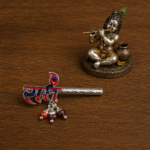 Pure Silver Krishna Flute – Exquisite Handcrafted Bansuri with Radha Krishna Design