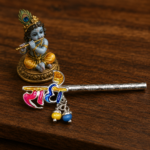 Pure Silver Krishna Flute – Exquisite Handcrafted Silver Bansuri with Enamel Work
