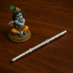 Pure Silver Krishna Flute – Elegant Handcrafted Silver Bansuri with Intricate Detailing