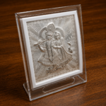 Pure Silver Radha Krishna God Frame – Silver Devotional Art