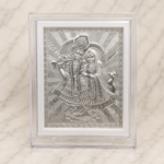 Pure Silver Radha Krishna God Frame – Silver Devotional Art