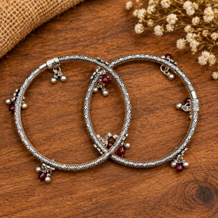 Premium Silver Ladies Leg Kada