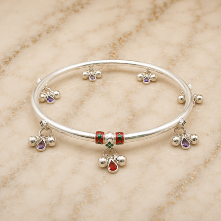 Royal Silver Ladies Leg Kada