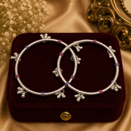 Stylish Silver Leg Kada for Women
