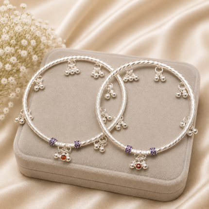 Premium Silver Leg Kada for Ladies