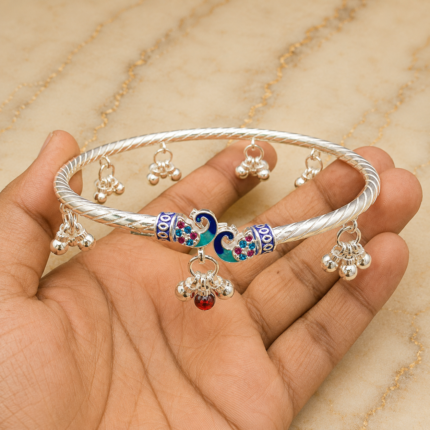 Premium Silver Leg Kada for Ladies