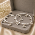 Ladies Silver Leg Kada – Traditional Silver Foot Jewellery