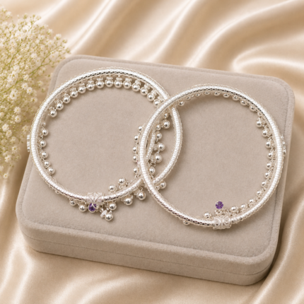 Silver Leg Bracelet for Ladies – Stylish Traditional Kada