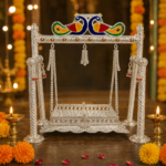 Pure Silver God Jhula – Exquisite Handcrafted Silver Jhula for Laddu Gopa