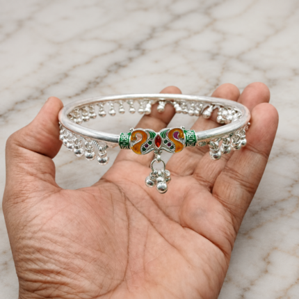 Pure Silver Designer Leg Kada