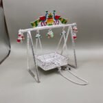 Pure Silver God Jhula with Peacock Enamel Work – Designer Silver Swing for Laddu Gopal Ji