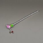 Pure Silver Krishna Flute – Handcrafted Silver Bansuri with Enamel Peacock Design