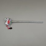 Pure Silver Krishna Flute – Exquisite Handcrafted Bansuri with Peacock & Floral Design