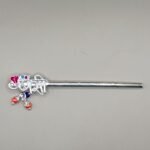 Pure Silver Krishna Flute – Elegant Handcrafted Silver Bansuri with Krishna Design