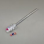 Pure Silver Krishna Flute – Elegant Handcrafted Silver Bansuri with Krishna Design