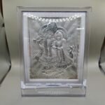 Pure Silver Radha Krishna God Frame – Silver Devotional Art