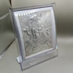 Pure Silver Radha Krishna God Frame – Silver Devotional Art