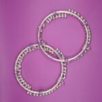 Premium designer silver leg kada for women.