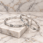 Elegant Designer Silver Bangles