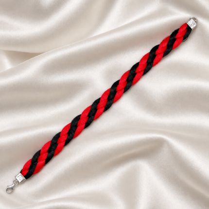 Silver Dhaga Moli – Traditional Red & Black Silver Bracelet
