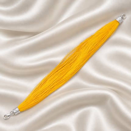 925 Silver Dhaga Moli – Elegant Yellow Thread Bracelet