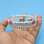 Designer Silver Leg Kada