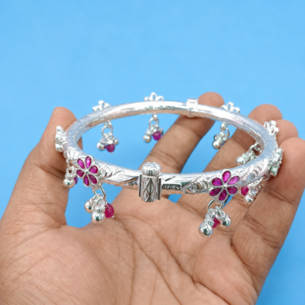 Classic Silver Leg Kada for Ladies