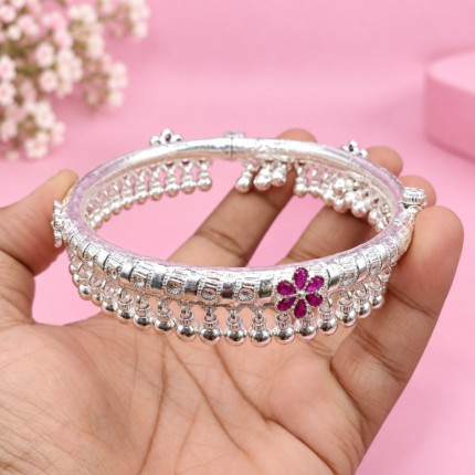 Premium Silver Leg Kada for Ladies