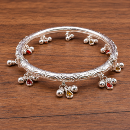 Modern Traditional Silver Leg Kada