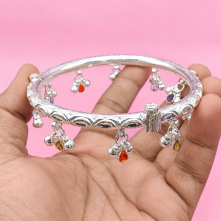 Modern Traditional Silver Leg Kada