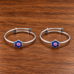 Beautiful silver kids kada crafted with an elegant traditional design, perfect for everyday wear and special occasions. A lovely jewellery gift for babies and kids.